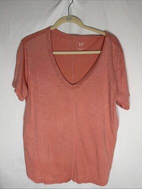 GAP Women's V-Neck Short Sleeve Tee - Coral